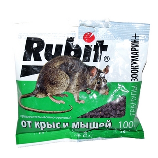 Отрава от крыс и мышей 100 г Рубит Зоокумарин
